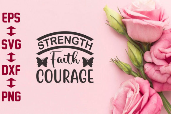 Breast Cancer Svg Design, Strength Faith