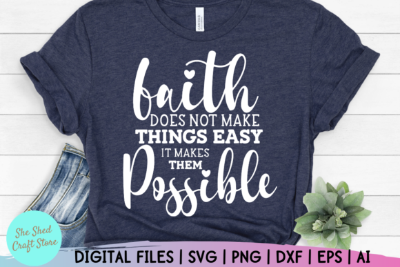 Religious Embroidery Design: Faith Makes the Impossible Possible