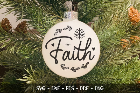 Review of Faith Christmas Round Ornament SVG for Real Embroidery Projects