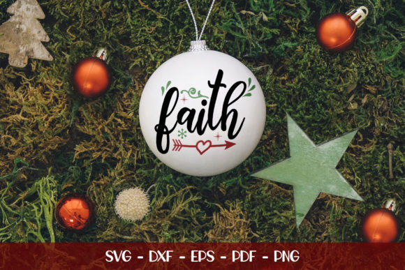 Review of Faith, Christmas Round Ornament SVG for Real Embroidery Projects