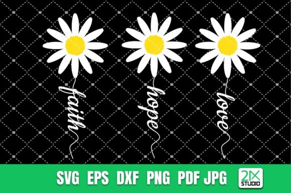 Review of Faith Hope Love Daisy SVG Files for Real Embroidery Projects